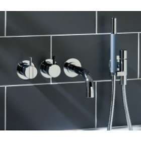 Vola Bathtub Mixer 2411C-071 (Borstad Chrome)