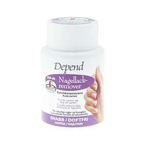 Depend O2 Dip-in Acetone Free Odourless/Fast Nail Polish Remover 75ml