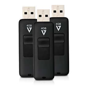 V7 USB Retractable Slide-out 4GB