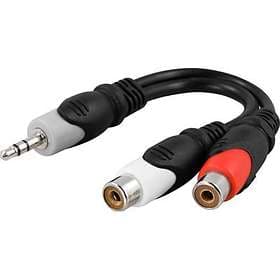 Deltaco 3.5mm - 2RCA M-F Adapter