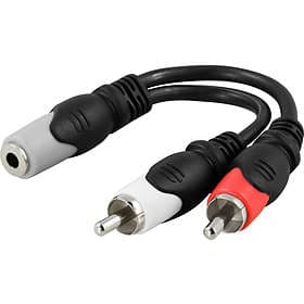 Deltaco 2RCA - 3.5mm M-F Adapter