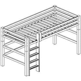 Hoppekids Premium High Høyseng 90x200cm