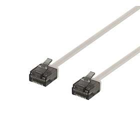 Deltaco Flat U/UTP Cat6a RJ45 - RJ45 0.3m