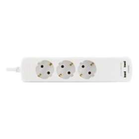 Deltaco 3-Way 2xUSB 5m