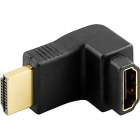 Deltaco HDMI - HDMI M-F Adapter Angled Up