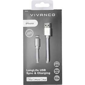 Vivanco Longlife USB A - Lightning 2.5m