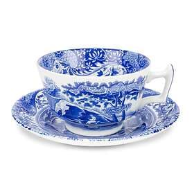 Spode Blue Italian Teacup med fat 20cl