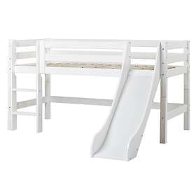 Hoppekids Premium Half-High Loft Bed 90x200cm (med rutschkana och stege)