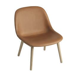 Muuto Fiber Wood Fåtölj (Läder)