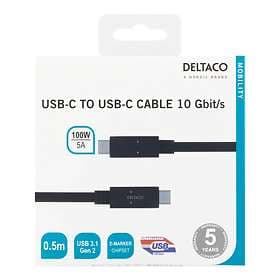 Deltaco USB C - USB C 3.1 0.5m