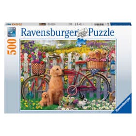 Ravensburger Pussel Cute Dogs In The Garden 500 Bitar