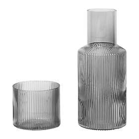 Ferm Living Ripple Carafe 50cl With 1 Drink glass