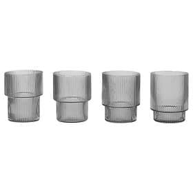 Ferm Living Ripple Drikglas 20cl 4-pack