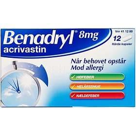 Benadryl Acrivastin 8mg 12 Capsules