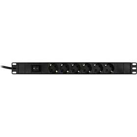 Deltaco 6-Way 19" Switch 3m