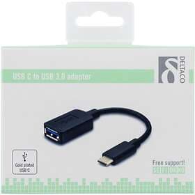 Deltaco USB A - USB C F-M Adapter 0.15m