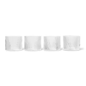 Ferm Living Ripple Drikglas 4-pack