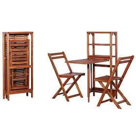 vidaXL 3 Piece Folding Bistro Set Solid Acacia Wood