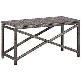 vidaXL Garden Bench 80 cm Poly Rattan Grey