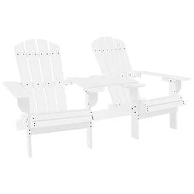 vidaXL Garden Adirondack Chair Solid Fir Wood White