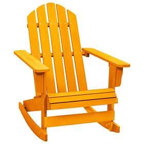 vidaXL Garden Adirondack Rocking Chair Solid Fir Wood Orange