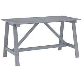 vidaXL Garden Dining Table Grey 140x70x73.5 cm Solid Acacia Wood