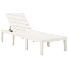 vidaXL Sun Lounger Plastic White