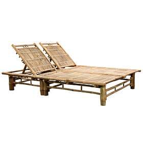 vidaXL 2-Person Sun Lounger Bamboo