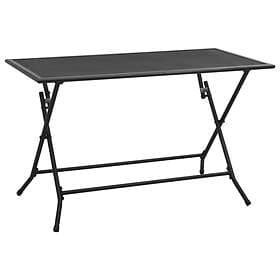 vidaXL Folding Mesh Table 120x60x72 cm Steel Anthracite