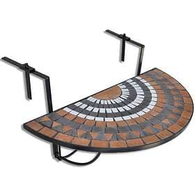 vidaXL Hanging Balcony Table Terracotta and White Mosaic