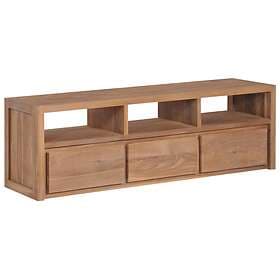 vidaXL TV Cabinet Solid Teak Wood with Natural Finish 120x30x40 cm