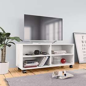 vidaXL TV Cabinet with Castors White 90x35x35 cm Chipboard