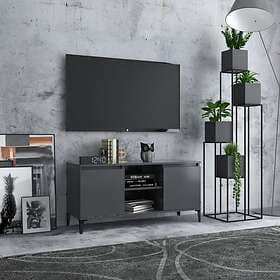 vidaXL TV Cabinet with Metal Legs Grey 103.5x35x50 cm