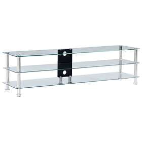 vidaXL TV Stand Transparent 150x40x40 cm Tempered Glass