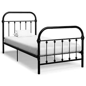 vidaXL Bed Frame Black Metal 90x200 cm