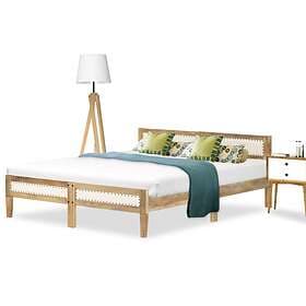 vidaXL Bed Frame Solid Mango Wood 180 cm