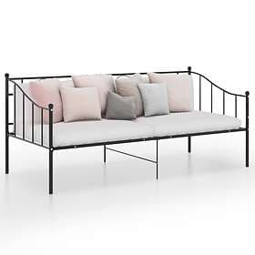 vidaXL Sofa Bed Frame Black Metal 90x200 cm