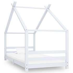 vidaXL Kids Bed Frame White Solid Pine Wood 90x200 cm