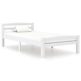 vidaXL Bed Frame White Solid Pinewood 90x200 cm