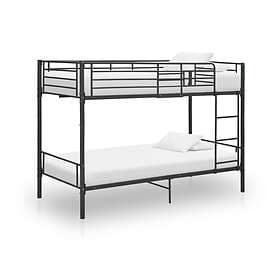 vidaXL Bunk Bed Black Metal 90x200 cm