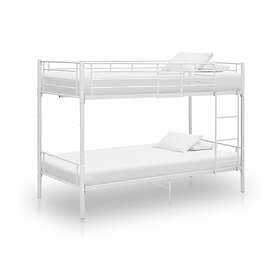 vidaXL Bunk Bed White Metal 90x200 cm