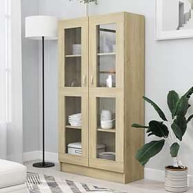 vidaXL Vitrine Cabinet Sonoma Oak 82.5x30.5x150 cm Chipboard