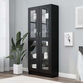 vidaXL Vitrine Cabinet Black 82.5x30.5x185.5 cm Chipboard