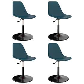 vidaXL Swivel Dining Chairs 4 pcs Turquoise PP