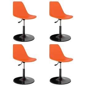 vidaXL Swivel Dining Chairs 4 pcs Orange PP