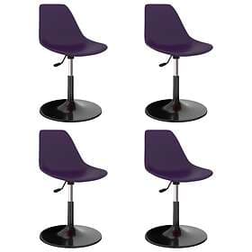 vidaXL Swivel Dining Chairs 4 pcs Lila PP