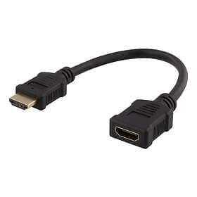 NÖRDIC HDMI - HDMI M-F Adapter 0.2m