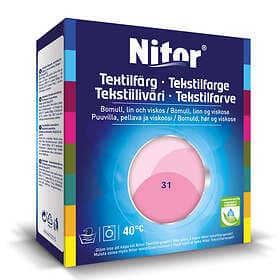 Nitor Textilfärg Rosa 31 400/800g