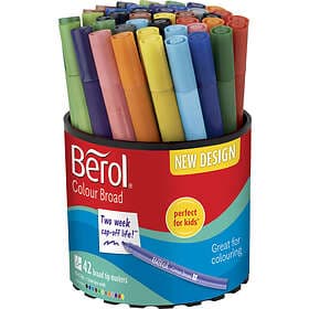 Berol Colour Broad Tip Tuschpennor 42-pack