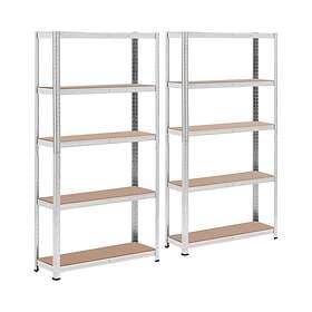 MSW Metal Storage Rack 5x175kg 90x30x180cm 2pcs.